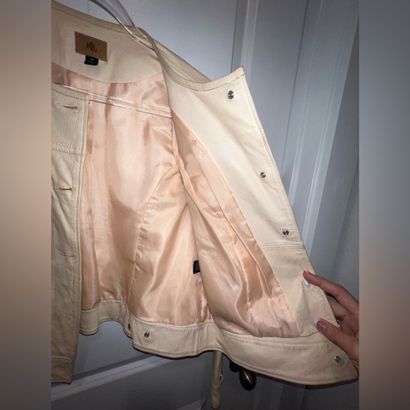 Lauren Ralph Lauren Lambskin Leather Jacket Size 12 - Picture 9 of 15